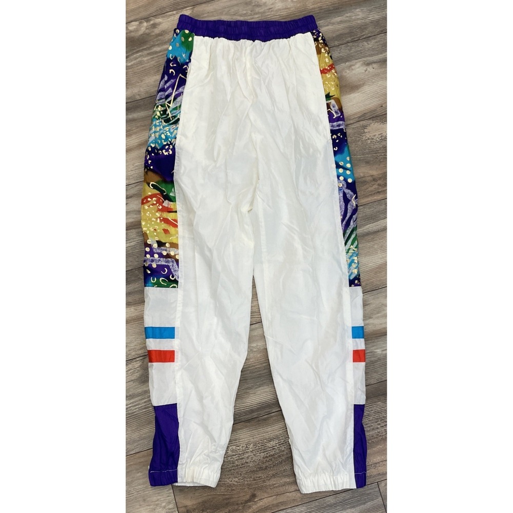 Vintage 1980s East West Multicolor Art‎ Windbreaker Pants Suit Adult L